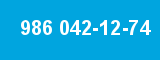 986 042-12-74 986 042-12-74
